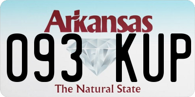 AR license plate 093KUP