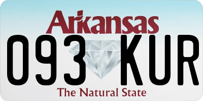 AR license plate 093KUR