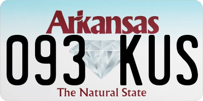 AR license plate 093KUS