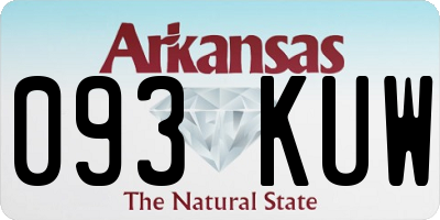 AR license plate 093KUW