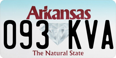 AR license plate 093KVA