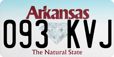 AR license plate 093KVJ