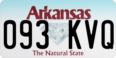 AR license plate 093KVQ
