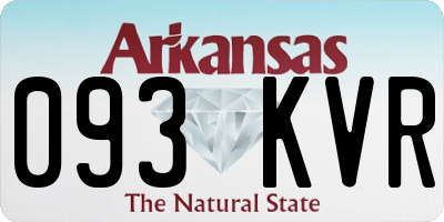 AR license plate 093KVR