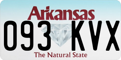 AR license plate 093KVX