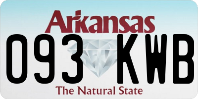 AR license plate 093KWB