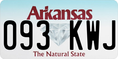 AR license plate 093KWJ