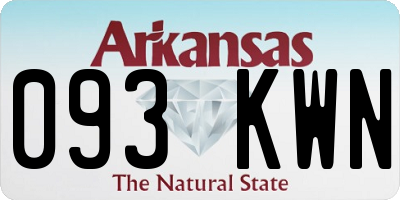 AR license plate 093KWN