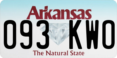 AR license plate 093KWO