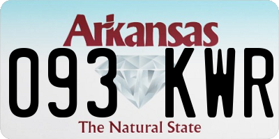 AR license plate 093KWR