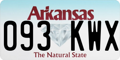 AR license plate 093KWX
