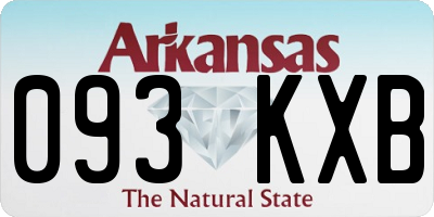 AR license plate 093KXB