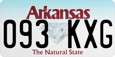 AR license plate 093KXG