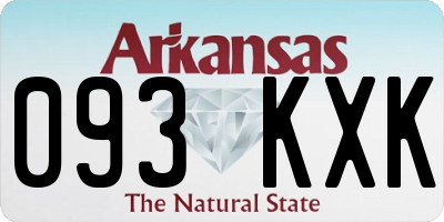 AR license plate 093KXK