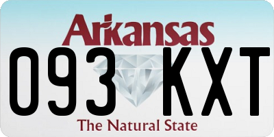 AR license plate 093KXT