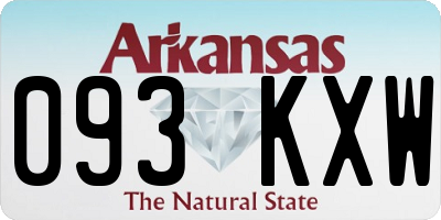 AR license plate 093KXW