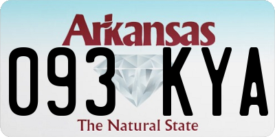 AR license plate 093KYA