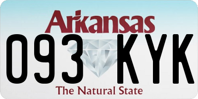 AR license plate 093KYK