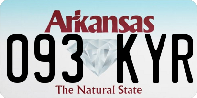 AR license plate 093KYR