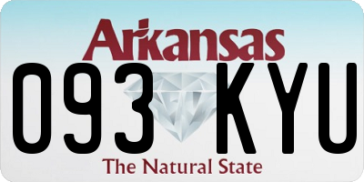 AR license plate 093KYU