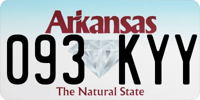 AR license plate 093KYY
