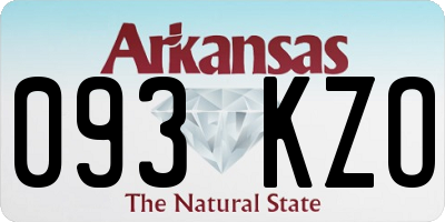 AR license plate 093KZO