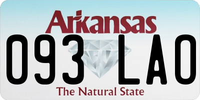 AR license plate 093LAO