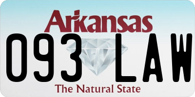 AR license plate 093LAW