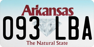 AR license plate 093LBA