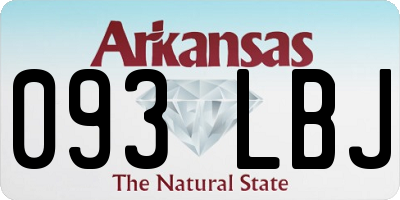 AR license plate 093LBJ