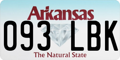 AR license plate 093LBK
