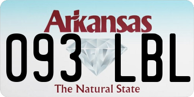 AR license plate 093LBL