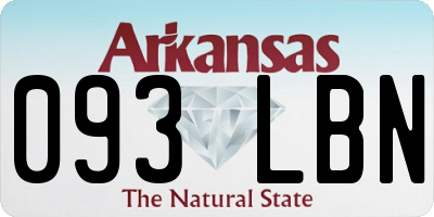 AR license plate 093LBN