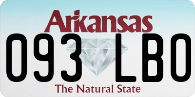 AR license plate 093LBO