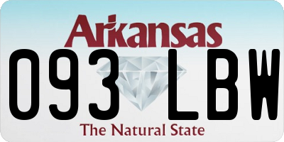 AR license plate 093LBW