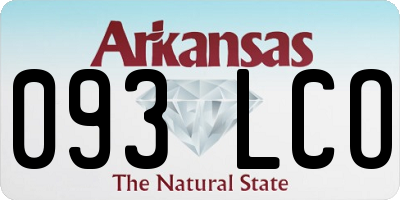 AR license plate 093LCO