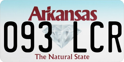 AR license plate 093LCR