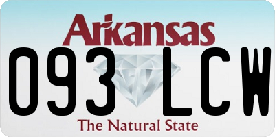 AR license plate 093LCW