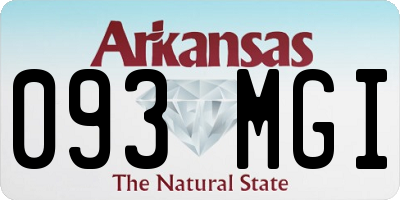 AR license plate 093MGI