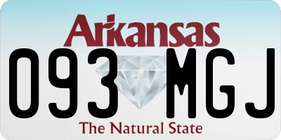 AR license plate 093MGJ