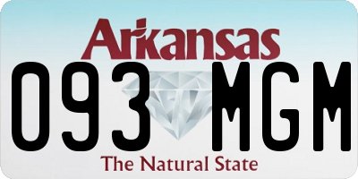 AR license plate 093MGM