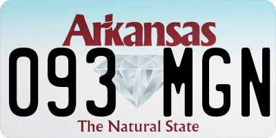 AR license plate 093MGN