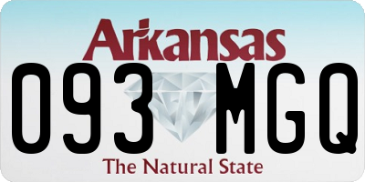 AR license plate 093MGQ