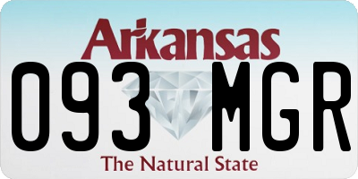 AR license plate 093MGR