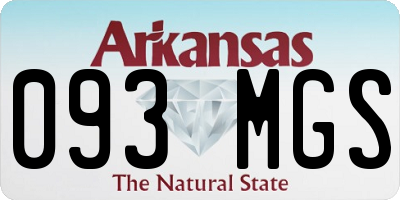 AR license plate 093MGS