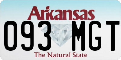 AR license plate 093MGT