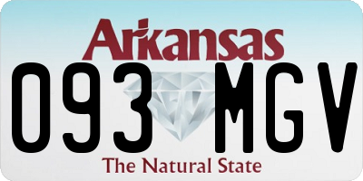 AR license plate 093MGV