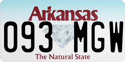 AR license plate 093MGW