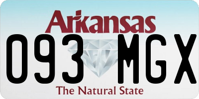 AR license plate 093MGX