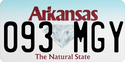 AR license plate 093MGY